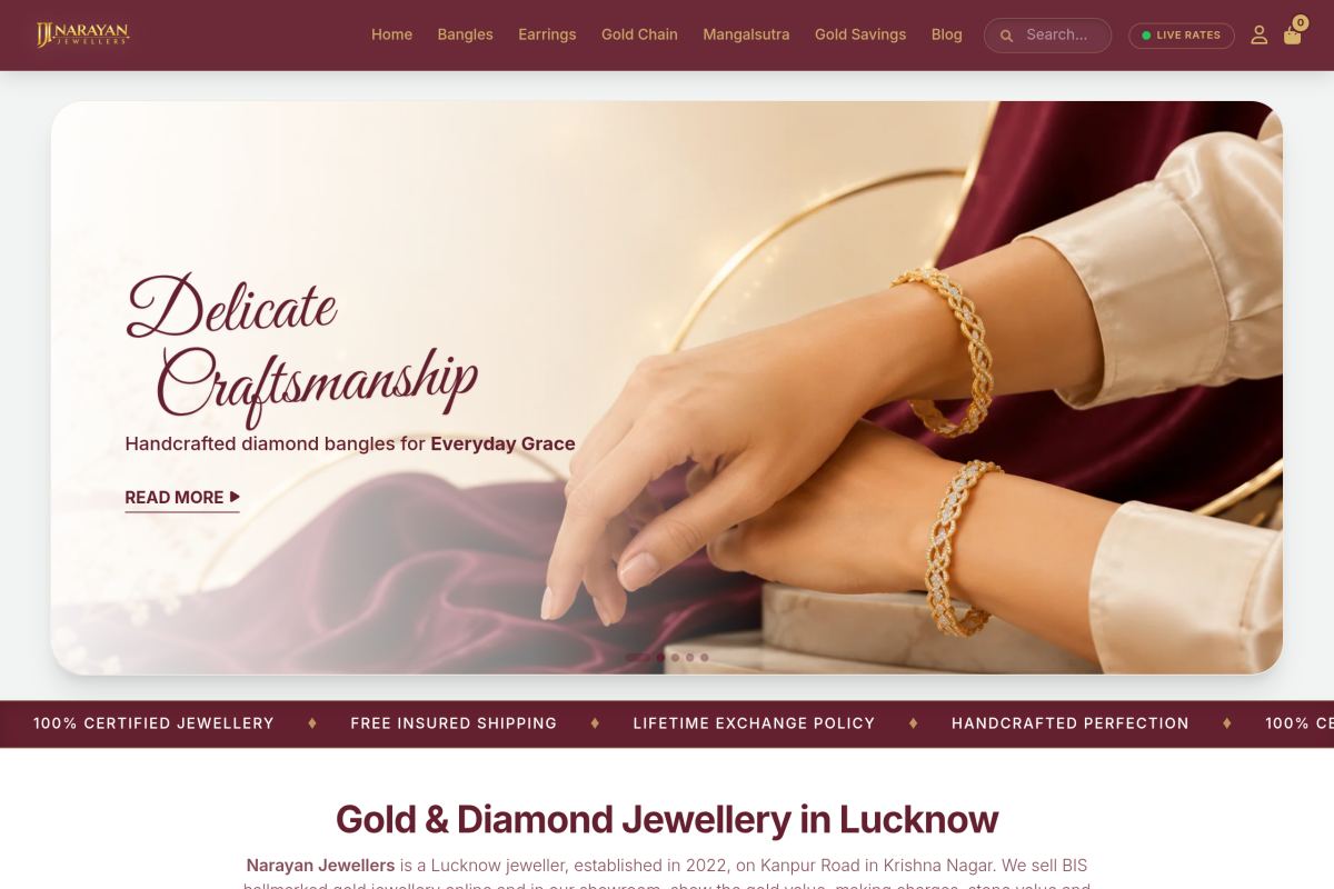 Narayan Jewellers — Jewellery E-commerce & Gold Savings Scheme