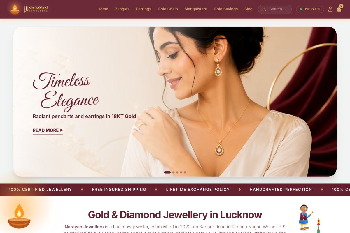 Narayan Jewellers — Jewellery E-commerce & Gold Savings Scheme