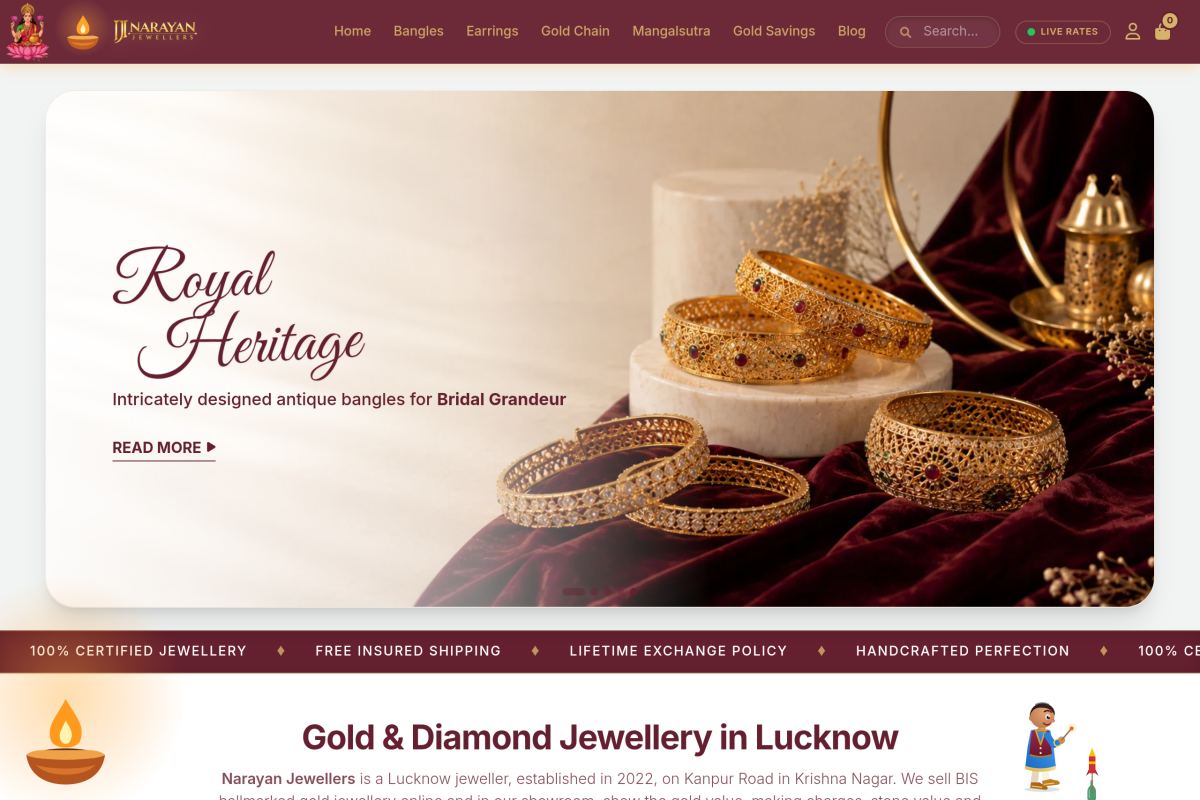 Narayan Jewellers — Jewellery E-commerce & Gold Savings Scheme