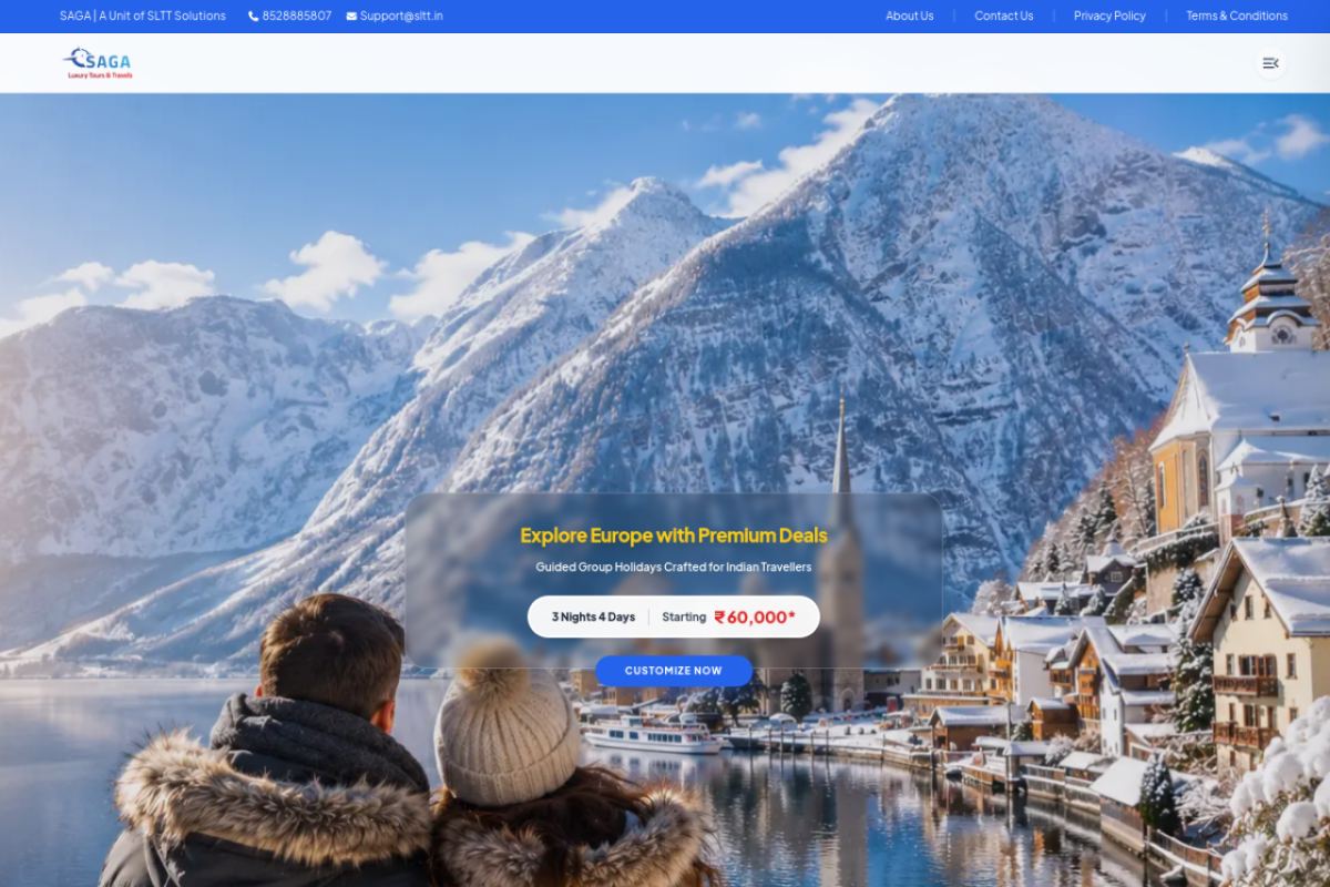 SAGA Luxury Travel — Travel Booking Platform with Live Hotel & Flight API